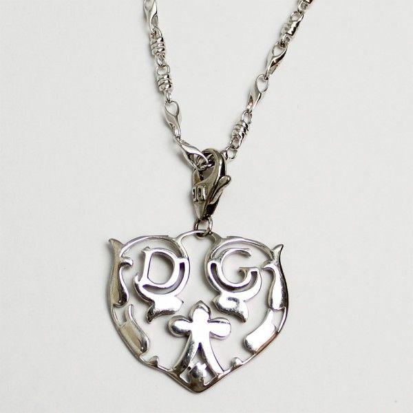 ドルチェ&amp;ガッバーナ アウトレット ネックレス ハート型DGロゴ GN090A-2