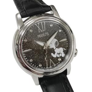 スヌーピー 腕時計 レディース PEANUTS ブラック 数量限定モデル シリアルナンバー入り SN-1035-A｜goguysshop