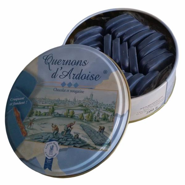 ケルノン ダルドワーズ 青いチョコレート ラウンド缶200g 1缶 約25〜27枚 Quernons...