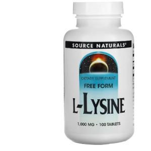 Source Naturalsd社 L-リジン 1粒あたり1,000mg配合100粒入り1本 サプリ...