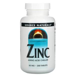 Source Naturals社 亜鉛 1粒あたり50mg配合 250粒入り 1本 サプリメント