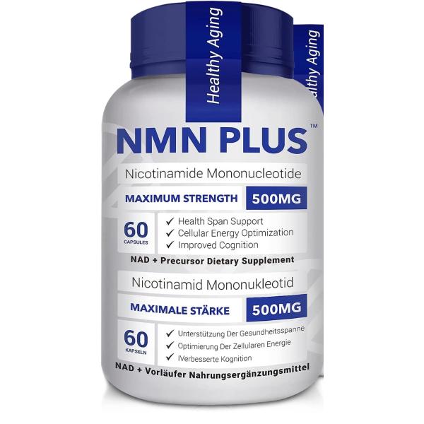 NMN PLUS社NMNサプリメント1粒あたり500mg配合60粒入り1本