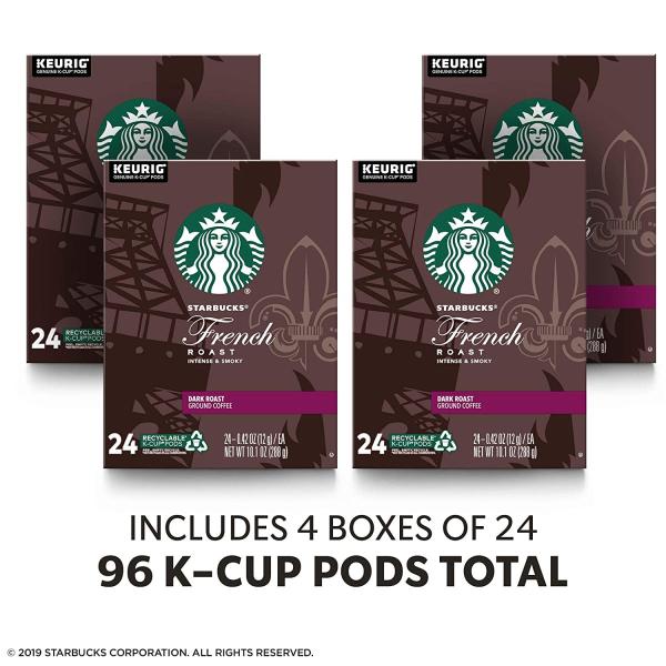 お得な96個入り 24個×4箱 Starbucks社スターパックスKカップフレンチロースト味Fren...
