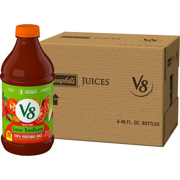 「お得な6本セット」V8社 オリジナル  スパイシーホット野菜ジュース100% 1304ml×6本 ...
