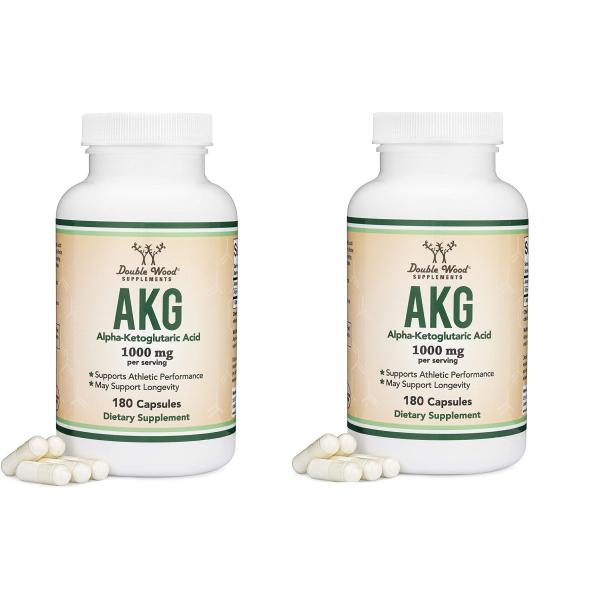 お得な2本セット Double Wood 社α-ケトグルタル酸 AKG Alpha-Ketoglut...