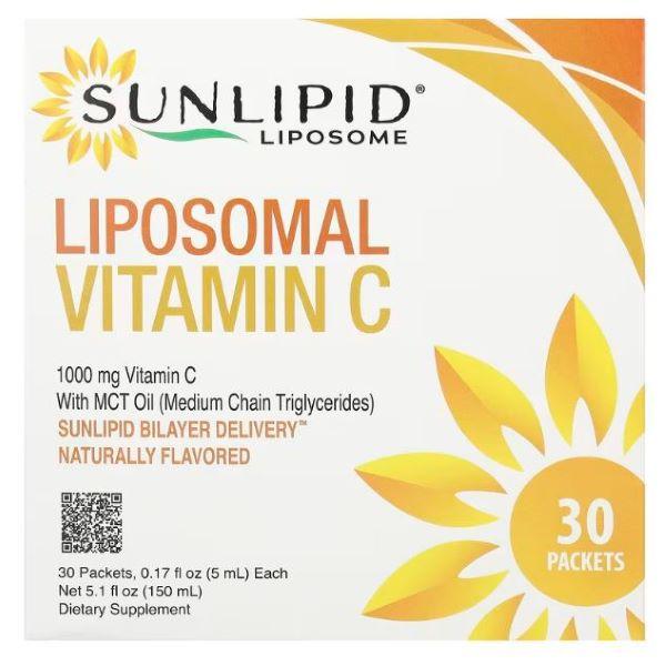 Sunlipid社リポソームビタミンC 天然香料使用 30袋 各5.0ml（0.17オンス）