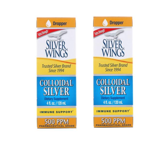 「お得な2本セット」Natural Path Silver Wings社コロイダルシルバー、エクスト...