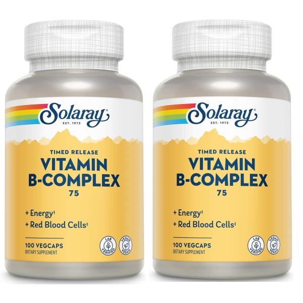 「お得な2本セット」SOLARAY社　B-コンプレックス75 100カプセル サプリメント