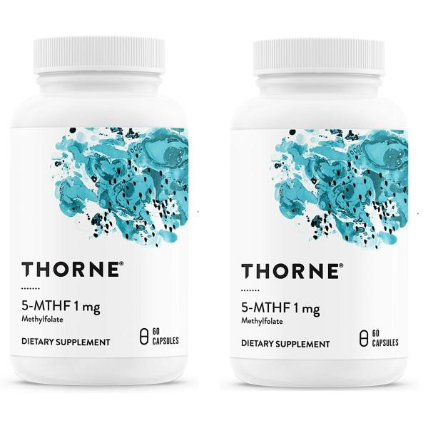 「お得な2本セット」Thorne Research　5-MTHF, 1 mg, 60カプセル ×2本...