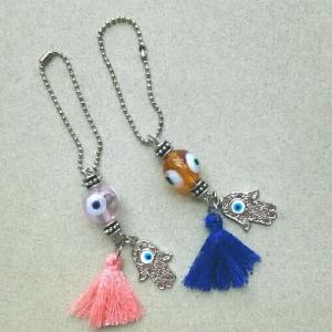 トルコのお守り　ナザールボンジュウとハムサのチャーム