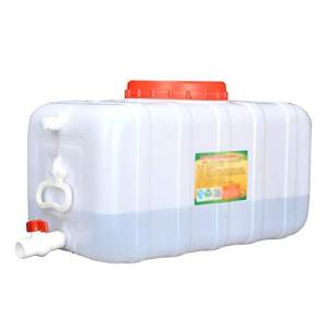 蛇口付き200L水タンク、蓋付きの厚いプラスチック製の長方形の水貯蔵容器、屋外キャンプ、家庭用給水、雨水収集バケット