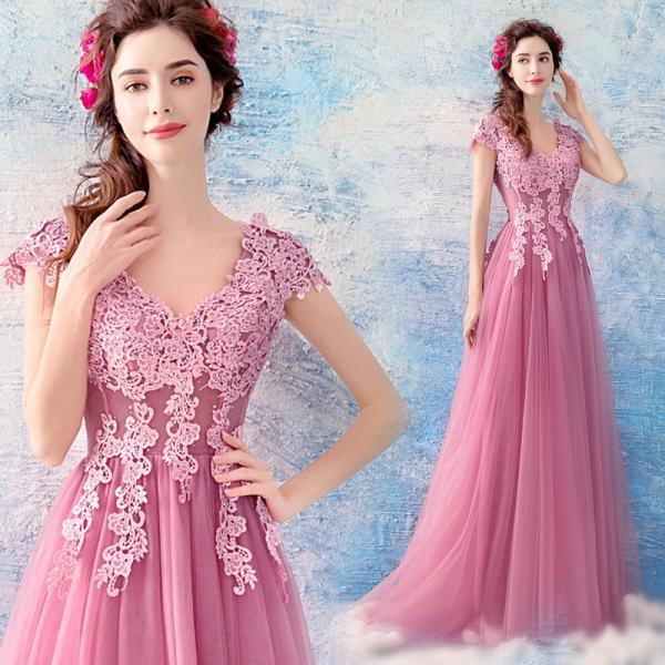 ロングドレス パーティードレス カラードレス ブライズメイドドレス イブニングドレス ピアノ発表会 ...