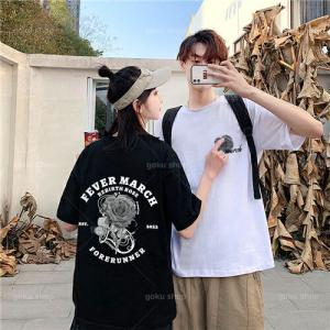 カップル ペア Tシャツ ブランド ペアルック カップル 春夏 服 メンズ Tシャツ 半袖 レディース おしゃれ ペアルック Tシャツ 可愛い 綿 カップル Mkgo 悟空 通販 Yahoo ショッピング