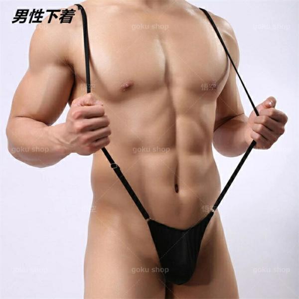 下着 男性 セクシーランジェリー メンズ セクシー 誘惑な ボウタイ V字 Tバック マンキニ Ｖ字...