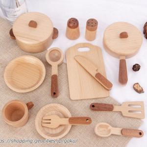 可愛い 台所 ままごと キッチン 悟空shop カワイイ 木製 木製おもちゃ プレゼント ギフト 知育玩具｜goku