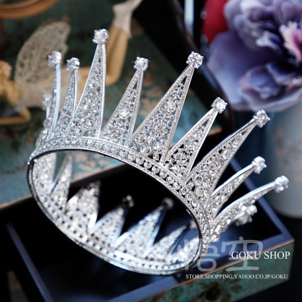 クラウン 花嫁 ヘッドドレス 結婚式 安い ウエディング ティアラ 演奏会 ブライダル 髪飾り パー...