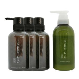 石鹸 ハリ コシ ツヤ髪 極匠 ごくじょう スカルプ シャンプー３本 極匠 ヘアトリートメント １本 セット Andsa Fr
