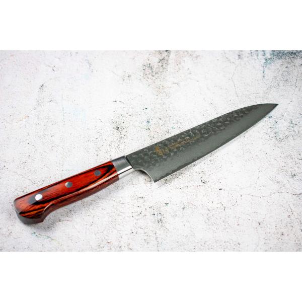 送料無料 日本製 国産 伝統工芸品 青木 刃物 製作所 堺 孝行 33層 鎚目 ダマスカス 牛刀 包...