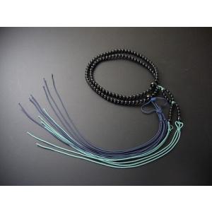 数珠 浄土真宗 布教用 総黒オニキス 正絹紐房