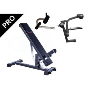 ［Ironmaster］ スーパーベンチPRO＋レッグアタッチメントPRO＋クランチシットアップ　下半身系バリューセット