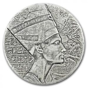 [保証書付き] 2017年 (新品) チャド「エジプト・ネフェルティティ女王」純銀 5オンス 銀貨