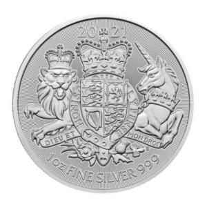 [保証書・カプセル付き] 2021年 (新品) イギリス「英国王室の紋章・ライオン・ユニコーン」純銀 1オンス 銀貨