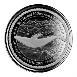[保証書・カプセル付き] 2021年 (新品) セントビンセント・グレナディーン「ザトウクジラ」純銀 1オンス 銀貨