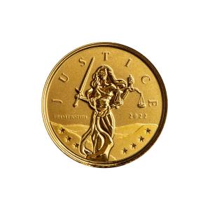 [保証書・カプセル付き] 2022年 (新品) ジブラルタル「正義の女神」純金 1/10オンス 金貨
