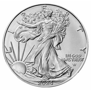 [保証書・カプセル付き] 2024年 (新品) アメリカ「イーグル・ウオーキング リバティ」純銀 1オンス 銀貨