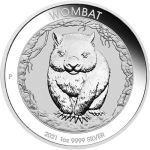 (保証書・カプセル付)2021 オーストラリア「ウォンバット」純銀1オンス銀貨 保証書・カプセル付き] 2021年 (新品) オーストラリア「ウォンバット