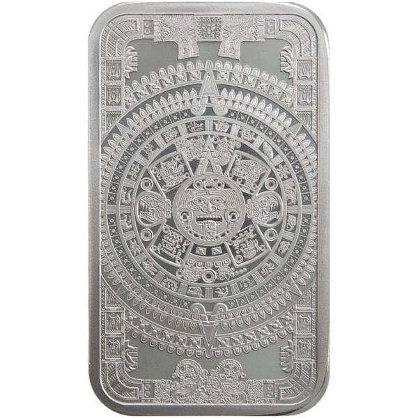 [保証書・カプセル付き] (新品) アメリカ「アステカ暦」純銀 1オンス バー