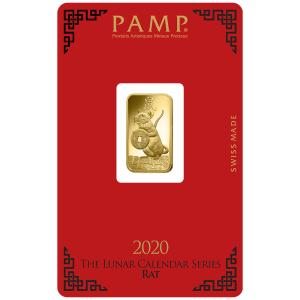 [保証書付き] 2020年 (新品) パンプ スイス「干支 十二支・ 子年 鼠年」純金 5グラム バー｜gold-ichiba