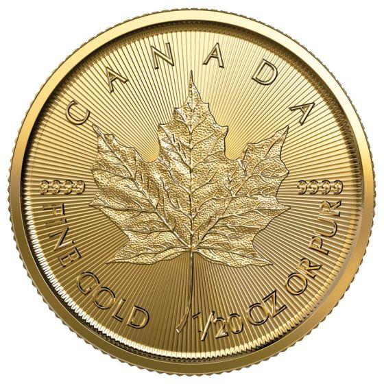 [保証書・カプセル付き] 2023年 (新品) カナダ メイプルリーフ 純金 1/20オンス 金貨
