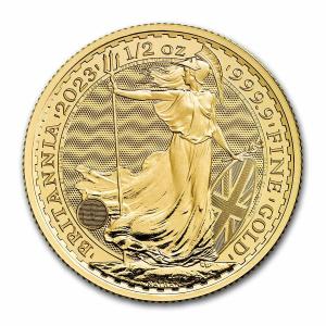 [保証書・カプセル付き] 2023年 (新品) イギリス「ブリタニア」純金 1/2オンス 金貨 (エリザベス２世)｜ゴールド市場ドットコム