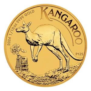 [保証書・カプセル付き] 2024年 (新品) オーストラリア「カンガルー」純金 1/10オンス 金...