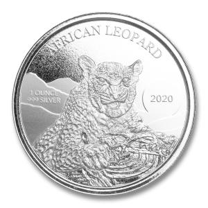 [保証書・カプセル付き] 2020年 (新品) ガーナ「アフリカのヒョウ・レオパード」純銀 1オンス 銀貨｜gold-ichiba