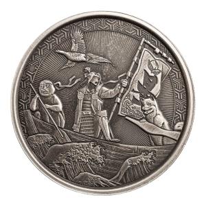 保証書・カプセル付き] 2020年 (新品) サモア「桃太郎 鬼退治・浮世絵
