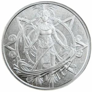 [保証書・カプセル付き] (新品) アメリカ「アステカ族・水の神」純銀 1オンス メダル