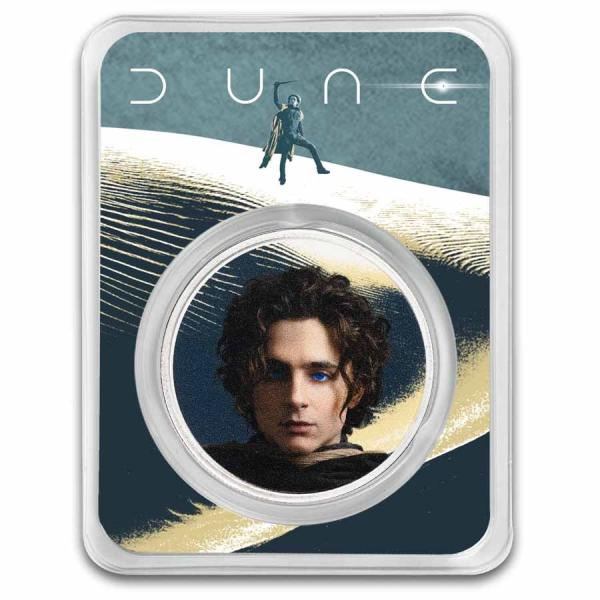 [保証書・ケース付き] (新品) アメリカ「DUNE/デューン・青瞳・ポール」純銀 1オンス カラー...