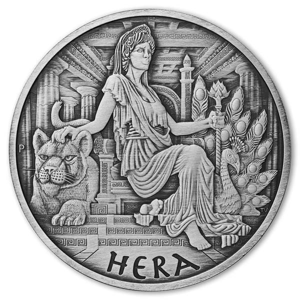 [保証書・カプセル付き] 2022年 (新品) ツバル「オリンポスの神々・ヘーラー 守護の女神」純銀...