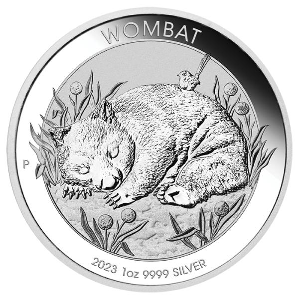 [保証書・カプセル付き] 2023年 (新品) オーストラリア「ウォンバット」純銀 1オンス 銀貨