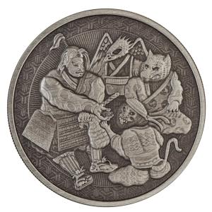 保証書・カプセル付き] (新品) サモア「桃太郎」純銀 1オンス 銀貨【8