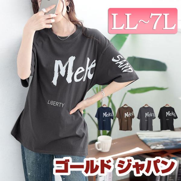 大きいサイズ レディース トップス Tシャツ ラウンドネック 半袖 ロゴ ルーム 韓国 春コーデ 夏...