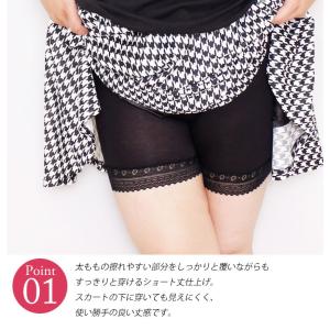 大きいサイズ レディース パンツ スパッツ 股...の詳細画像4