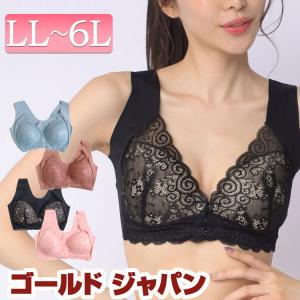 ブラジャー 大きいサイズ レディース 下着 ブラ レース シームレス ストレッチ 秋コーデ 春 夏 秋 LL 2L 3L 4L 5L 6L ブラック 黒 ピンク テラコッタ サックス｜大きいサイズ レディース Gold-j