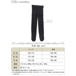 大きいサイズ レディース レディス 80デニー...の詳細画像2