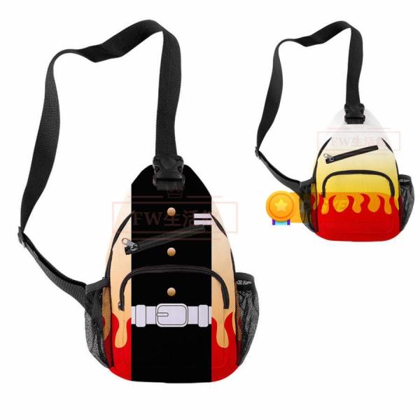 の刃 風煉獄杏寿郎 コスプレ バッグ リュックサック 男女兼用 肩掛け 斜め掛け 旅行 通学 通勤 ...