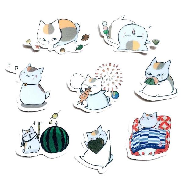 21枚いり 夏目友人帳 ステッカー ニャンコ先生 セット スーツケース ノート パソコン 自転車 落...