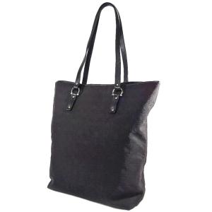 フェラガモ DO21 編み込みレザー ブラック バッグ ハンドバッグ