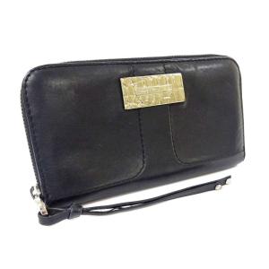 ジミーチュウ Jimmy Choo  エンボス  長財布（小銭入れあり） カーフ レディース  中古 Jimmy Choo ジミーチュウ エンボス 長財布（小銭入れあり） カーフ